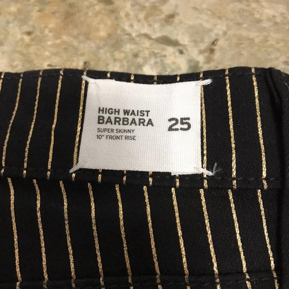 NWT HUDSON Jean gold strip Barbara Denim Pant SLIM - Picture 7 of 9